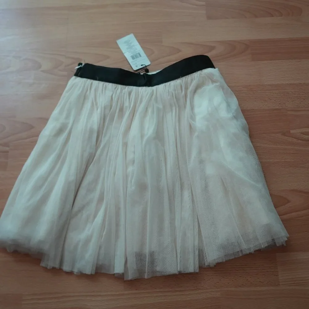 NWT NAF NAF Ecru Mesh Tulle Skirt – Size EU 36 / S - Picture 2 of 8